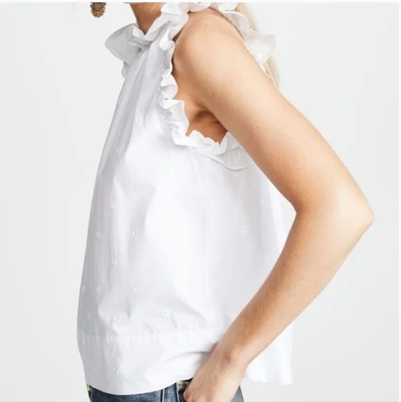 Ulla Johnson - Tilda - White Ruffle Top - Picture 2 of 5